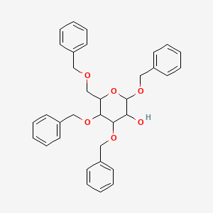 molecular formula C34H36O6 B15129762 2,4,5-Tris-benzyloxy-6-benzyloxymethyl-tetrahydropyran-3-ol 