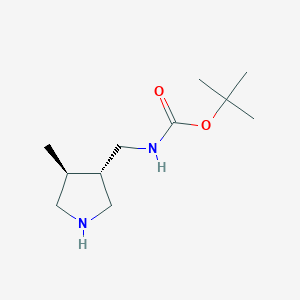 Carbamic acid, [[(3R,4R)-4-methyl-3-pyrrolidinyl]methyl]-, 1,1-dimethylethyl