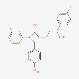 molecular formula C24H21F2NO3 B15129804 (3R,4S)-1-(3-fluorophenyl)-3-((S)-3-(4-fluorophenyl)-3-hydroxypropyl)-4-(4-hydroxyphenyl)azetidin-2-one 