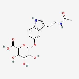 6-[[3-(2-acetamidoethyl)-1H-indol-5-yl]oxy]-3,4,5-trihydroxyoxane-2-carboxylic acid