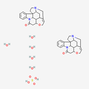 molecular formula C42H56N4O13S B15129887 4a,5,5a,7,8,13a,15,15a,15b,16-decahydro-2H-4,6-methanoindolo[3,2,1-ij]oxepino[2,3,4-de]pyrrolo[2,3-h]quinolin-14-one;sulfuric acid;pentahydrate 