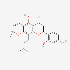 8-(2,4-Dihydroxyphenyl)-5-hydroxy-2,2-dimethyl-10-(3-methylbut-2-enyl)-7,8-dihydropyrano[3,2-g]chromen-6-one