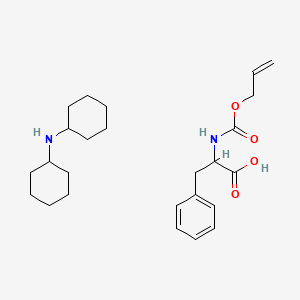 molecular formula C25H38N2O4 B15129907 (2R)-3-phenyl-2-{[(prop-2-en-1-yloxy)carbonyl]amino}propanoic acid; dicyclohexylamine 