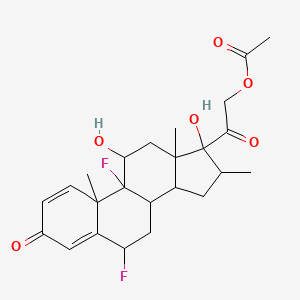 molecular formula C24H30F2O6 B15129920 [2-(6,9-Difluoro-11,17-dihydroxy-10,13,16-trimethyl-3-oxo-6,7,8,11,12,14,15,16-octahydrocyclopenta[a]phenanthren-17-yl)-2-oxoethyl] acetate 