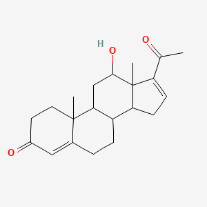 17-Acetyl-12-hydroxy-10,13-dimethyl-1,2,6,7,8,9,11,12,14,15-decahydrocyclopenta[a]phenanthren-3-one