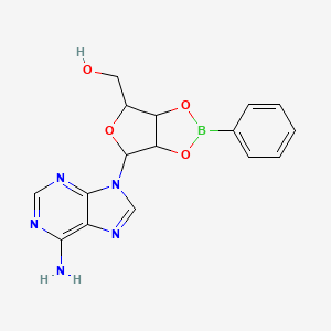 [4-(6-Aminopurin-9-yl)-2-phenyl-3a,4,6,6a-tetrahydrofuro[3,4-d][1,3,2]dioxaborol-6-yl]methanol