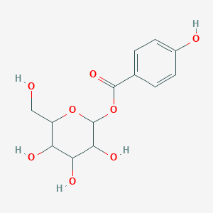 molecular formula C13H16O8 B15129950 [3,4,5-Trihydroxy-6-(hydroxymethyl)oxan-2-yl] 4-hydroxybenzoate 