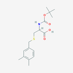 molecular formula C17H25NO4S B15129958 (2R)-2-{[(tert-butoxy)carbonyl]amino}-3-{[(3,4-dimethylphenyl)methyl]sulfanyl}propanoic acid 