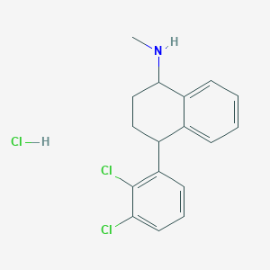 molecular formula C17H18Cl3N B15129970 4-(2,3-dichlorophenyl)-N-methyl-1,2,3,4-tetrahydronaphthalen-1-amine;hydrochloride 