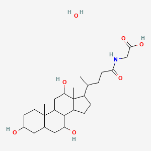 2-[4-(3,7,12-trihydroxy-10,13-dimethyl-2,3,4,5,6,7,8,9,11,12,14,15,16,17-tetradecahydro-1H-cyclopenta[a]phenanthren-17-yl)pentanoylamino]acetic acid;hydrate