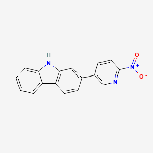 molecular formula C17H11N3O2 B15130046 2-(6-nitropyridin-3-yl)-9H-carbazole 