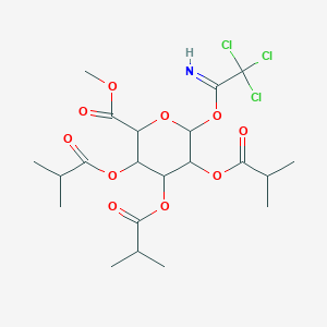 2-(Methoxycarbonyl)-6-(2,2,2-trichloro-1-iminoethoxy)tetrahydro-2H-pyran-3,4,5-triyl tris(2-methylpropanoate)