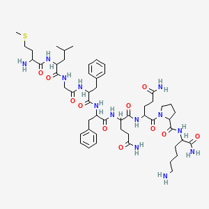 H-DL-Met-DL-Leu-Gly-DL-Phe-DL-Phe-DL-Gln-DL-Gln-DL-Pro-DL-Lys-NH2