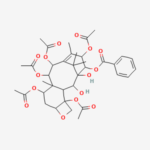 (4,9,11,12,15-Pentaacetyloxy-1,2-dihydroxy-10,14,17,17-tetramethyl-6-oxatetracyclo[11.3.1.03,10.04,7]heptadec-13-en-16-yl) benzoate