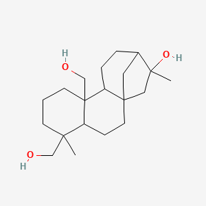 molecular formula C20H34O3 B15130083 5,9-Bis(hydroxymethyl)-5,14-dimethyltetracyclo[11.2.1.01,10.04,9]hexadecan-14-ol 