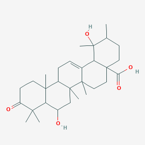 molecular formula C30H46O5 B15130085 1,8-dihydroxy-1,2,6a,6b,9,9,12a-heptamethyl-10-oxo-3,4,5,6,6a,7,8,8a,11,12,13,14b-dodecahydro-2H-picene-4a-carboxylic acid 