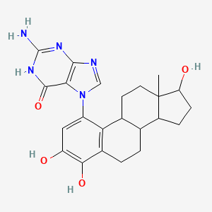 2-amino-7-(3,4,17-trihydroxy-13-methyl-6,7,8,9,11,12,14,15,16,17-decahydrocyclopenta[a]phenanthren-1-yl)-1H-purin-6-one