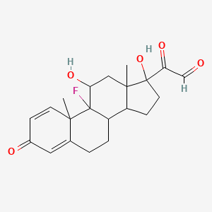 2-(9-Fluoro-11,17-dihydroxy-10,13-dimethyl-3-oxo-6,7,8,11,12,14,15,16-octahydrocyclopenta[a]phenanthren-17-yl)-2-oxoacetaldehyde