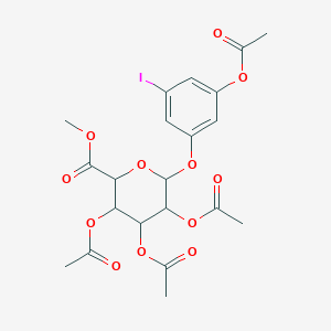 Methyl 3,4,5-triacetyloxy-6-(3-acetyloxy-5-iodophenoxy)oxane-2-carboxylate