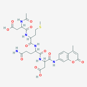 molecular formula C30H38N6O12S B15130127 Ac-Asp-Met-Gln-Asp-AMC 