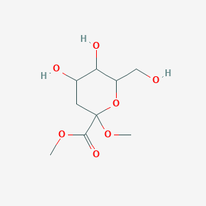 molecular formula C9H16O7 B15130134 Methyl 4,5-dihydroxy-6-(hydroxymethyl)-2-methoxyoxane-2-carboxylate 