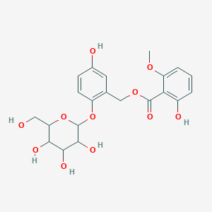 [5-Hydroxy-2-[3,4,5-trihydroxy-6-(hydroxymethyl)oxan-2-yl]oxyphenyl]methyl 2-hydroxy-6-methoxybenzoate