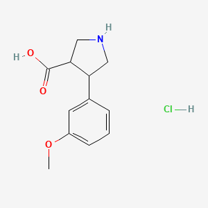 4-(3-Methoxyphenyl)pyrrolidine-3-carboxylic acid;hydrochloride