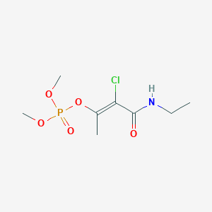 molecular formula C8H15ClNO5P B15130145 Phosphoric acid dimethyl 2-chloro-3-(ethylamino)-1-methyl-3-oxo-1-propenyl ester 