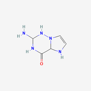 molecular formula C5H9N5O B15130149 2-amino-2,3,4a,5-tetrahydro-1H-imidazo[2,1-f][1,2,4]triazin-4-one 