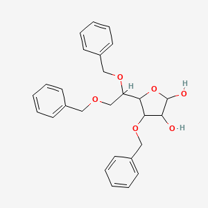 5-[1,2-Bis(phenylmethoxy)ethyl]-4-phenylmethoxyoxolane-2,3-diol