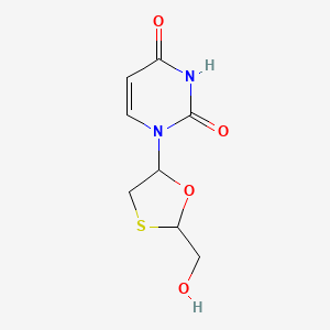 molecular formula C8H10N2O4S B15130181 1-[2-(Hydroxymethyl)-1,3-oxathiolan-5-yl]pyrimidine-2,4-dione 