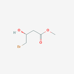 molecular formula C5H9BrO3 B15130203 Butanoic acid, 4-bromo-3-hydroxy-, methyl ester, (R)- 