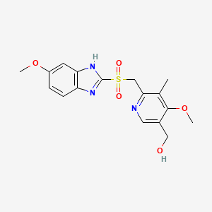 molecular formula C17H19N3O5S B1513023 3-Pyridinemethanol, 4-methoxy-6-(((6-methoxy-1H-benzimidazol-2-yl)sulfonyl)methyl)-5-methyl- CAS No. 151602-51-6