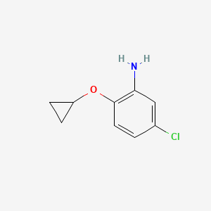 molecular formula C9H10ClNO B15130242 5-Chloro-2-cyclopropoxyaniline 