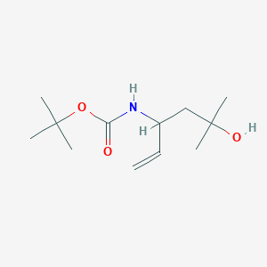 molecular formula C12H23NO3 B15130256 Tert-butyl (5-hydroxy-5-methylhex-1-en-3-yl)carbamate 