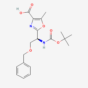 2-{(1S)-2-(benzyloxy)-1-[(tert-butoxycarbonyl)amino]ethyl}-5-methyl-1,3-oxazole-4-carboxylic acid