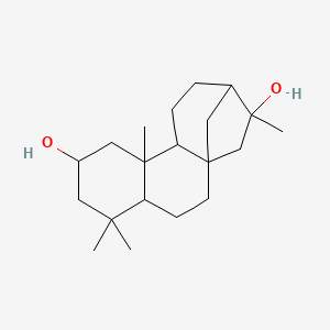 molecular formula C20H34O2 B15130346 5,5,9,14-Tetramethyltetracyclo[11.2.1.01,10.04,9]hexadecane-7,14-diol 