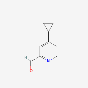 molecular formula C9H9NO B1513037 4-Cyclopropylpicolinaldehyde 