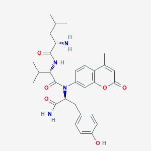 (S)-2-Amino-N-((S)-1-(((S)-1-amino-3-(4-hydroxyphenyl)-1-oxoPropan-2-yl)(4-methyl-2-oxo-2H-chromen-7-yl)amino)-3-methyl-1-oxobutan-2-yl)-4-methylpentanamide