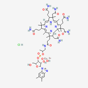 molecular formula C62H91ClCoN13O15P+ B15130394 Cobinamide, Co-hydroxy-, f-(dihydrogen phosphate), inner salt, 3'-ester with (5,6-dimethyl-1-alpha-D-ribofuranosyl-1H-benzimidazole-kappaN3),hydrochloride 