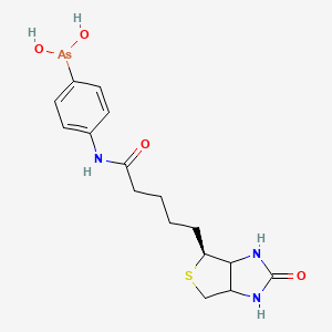 molecular formula C16H22AsN3O4S B15130410 N-Biotinyl p-Aminophenyl Arsenic Acid 