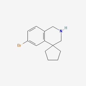 molecular formula C13H16BrN B1513044 6'-Bromo-2',3'-dihydro-1'h-spiro[cyclopentane-1,4'-isoquinoline] 