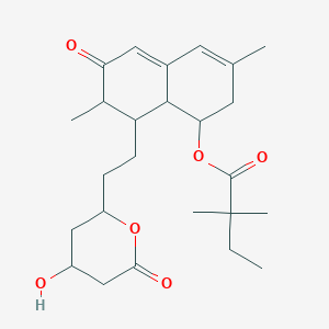 [8-[2-(4-hydroxy-6-oxooxan-2-yl)ethyl]-3,7-dimethyl-6-oxo-2,7,8,8a-tetrahydro-1H-naphthalen-1-yl] 2,2-dimethylbutanoate