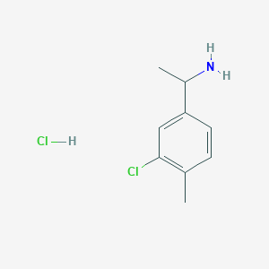 molecular formula C9H13Cl2N B15130496 1-(3-Chloro-4-methylphenyl)ethan-1-amine hydrochloride 