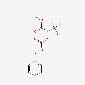 Propanoicacid,3,3,3-trifluoro-2-[[(phenylmethoxy)carbonyl]imino]-,ethyl ester