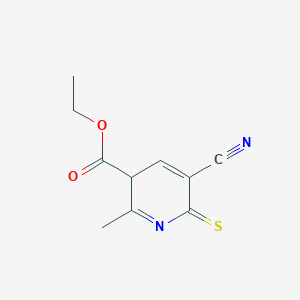 3-Pyridinecarboxylic acid, 5-cyano-1,6-dihydro-2-methyl-6-thioxo-, ethyl ester