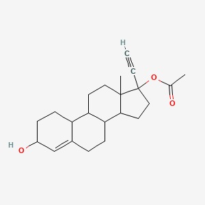 molecular formula C22H30O3 B15130582 19-Norpregn-4-en-20-yne-3,17-diol, 17-acetate, (3beta,17alpha)- 