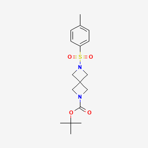 molecular formula C17H24N2O4S B15130590 2,6-Diazaspiro[3.3]heptane-2-carboxylic acid, 6-[(4-methylphenyl)sulfonyl]-, 1,1-dimethylethyl ester 