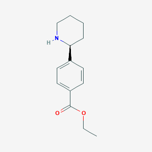 Benzoic acid, 4-(2S)-2-piperidinyl-, ethyl ester