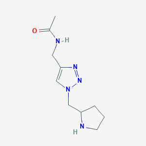 N-({1-[(pyrrolidin-2-yl)methyl]-1H-1,2,3-triazol-4-yl}methyl)acetamide